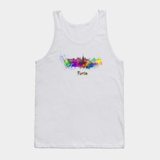 Turin skyline in watercolor Tank Top